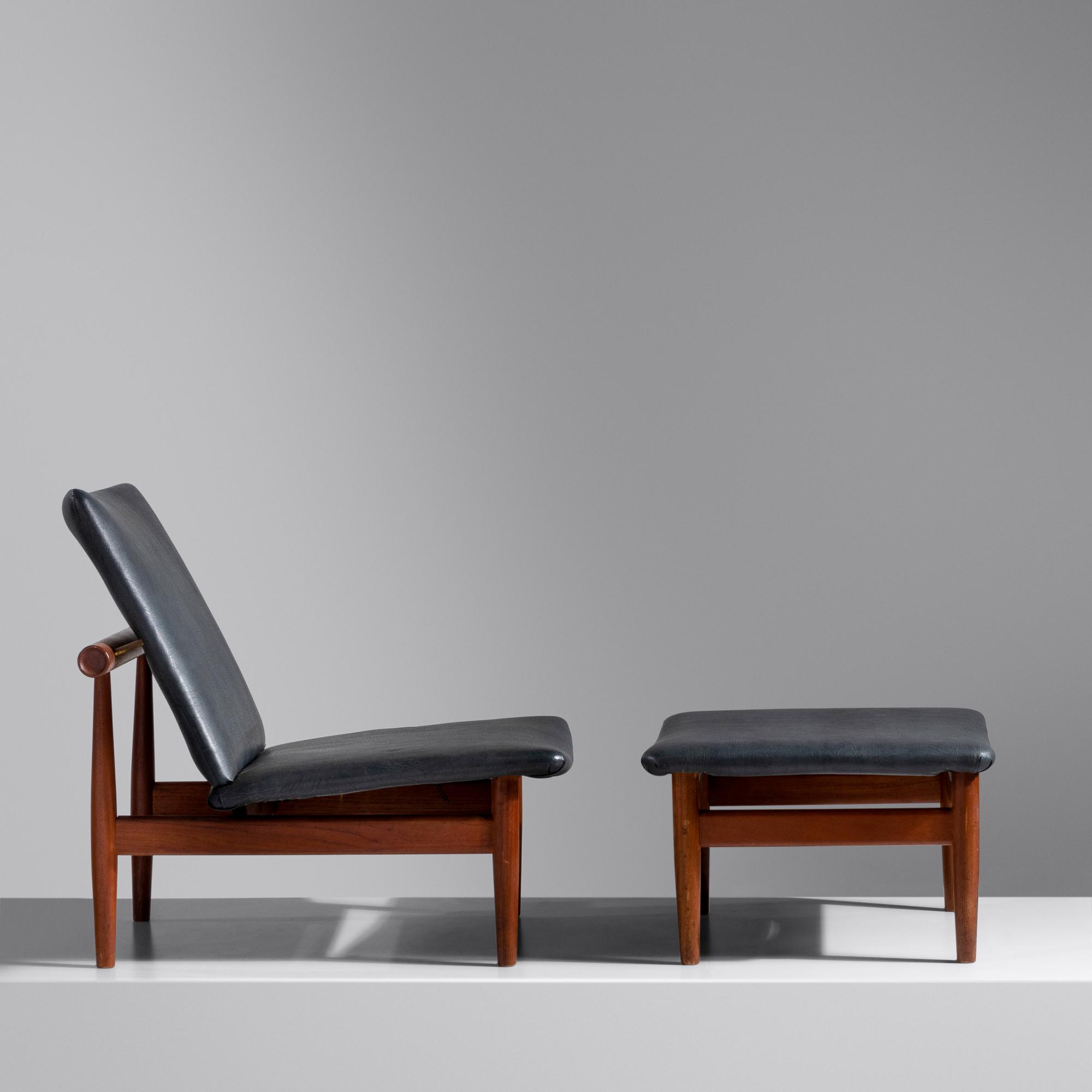Japan Lounge Chair and Ottoman, model 137, c. 1960 France & Daverkosen, Denmark