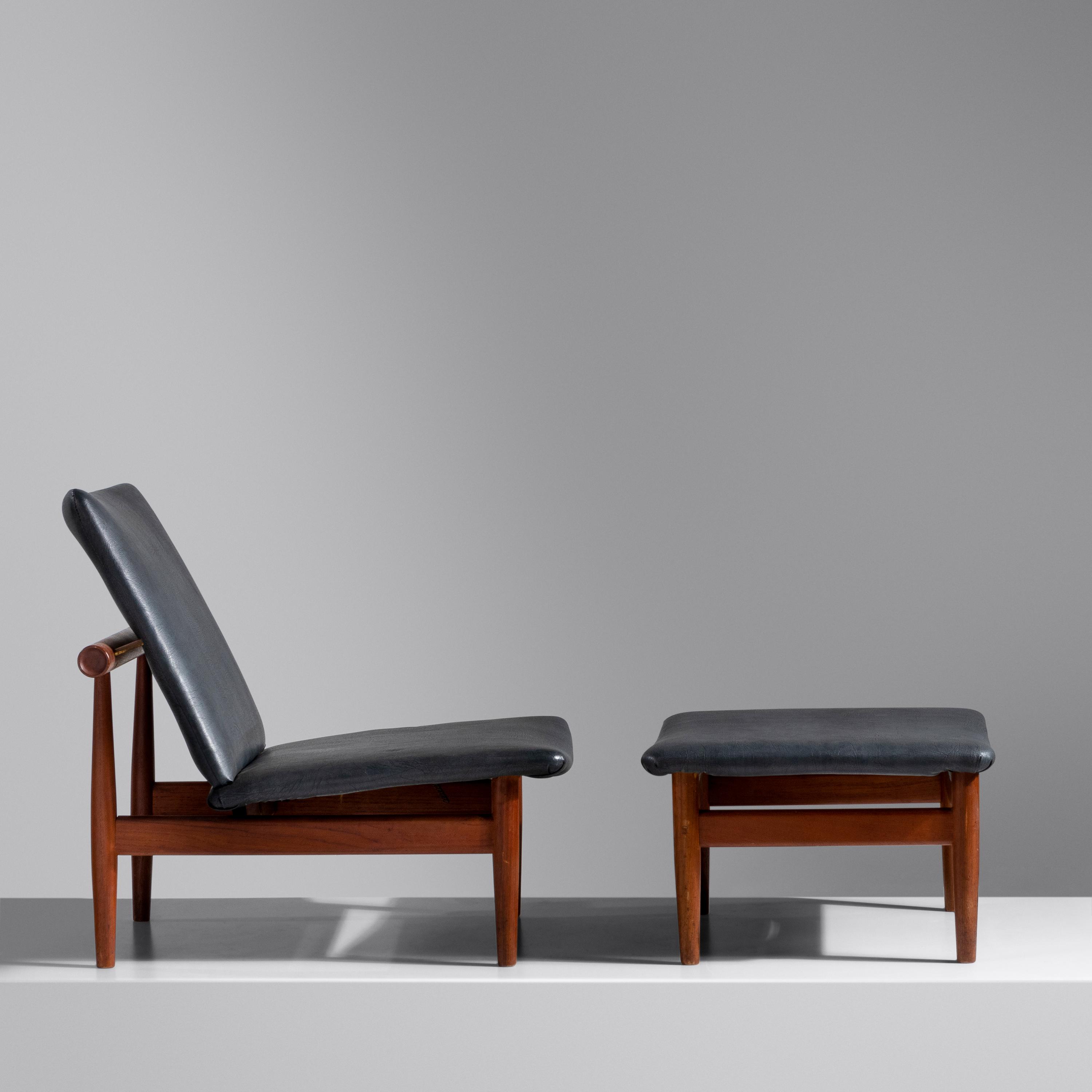 Japan Lounge Chair and Ottoman, model 137, c. 1960 France & Daverkosen, Denmark