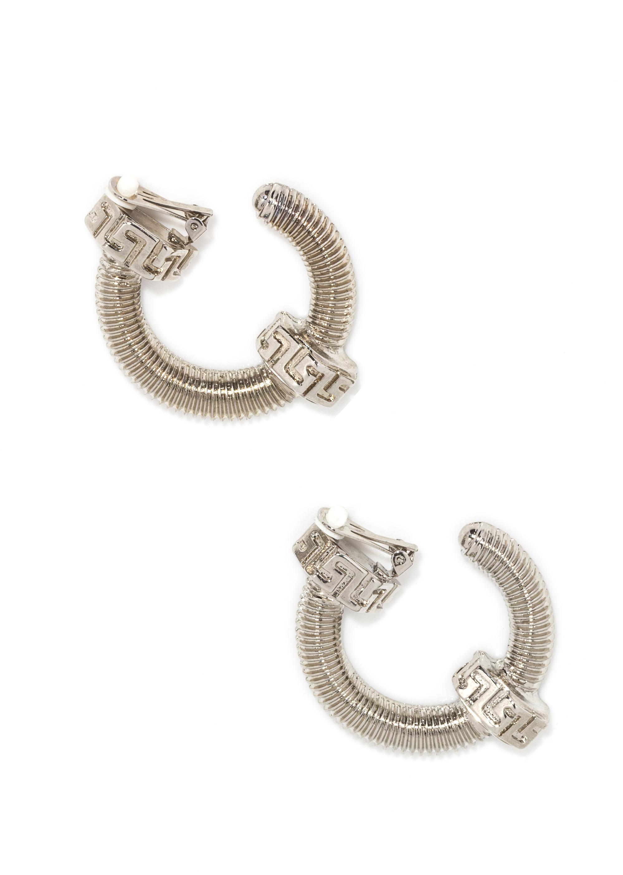 A Pair of Gianni Versace Screw Hoop Earclips,