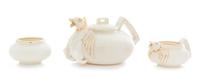 A Belleek Chinese Tea Service Width of first over handle 10 inches. — BELLEEK COLLECTORS SOCIETY MARK