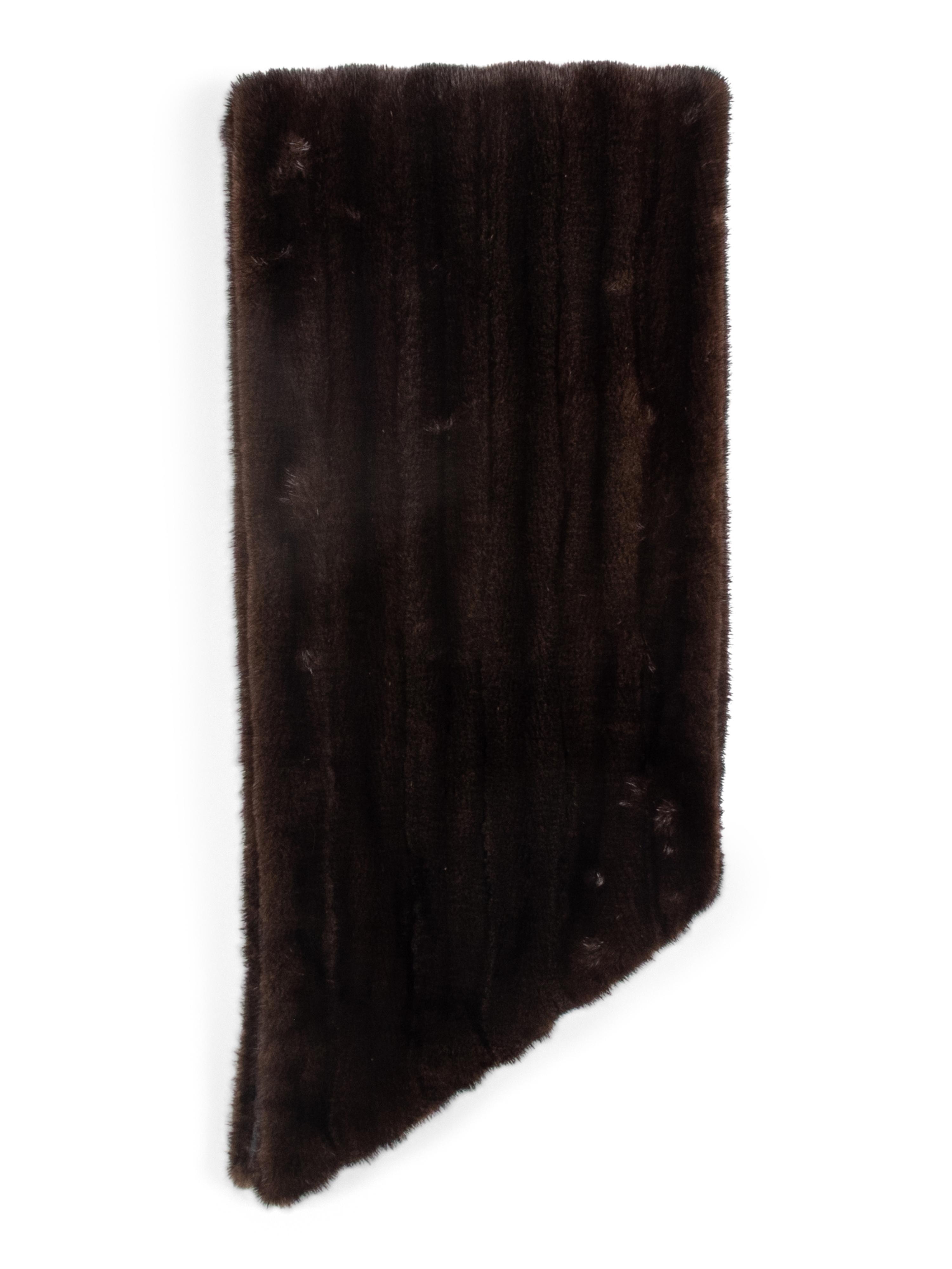 A Brown Mink Fur Shawl