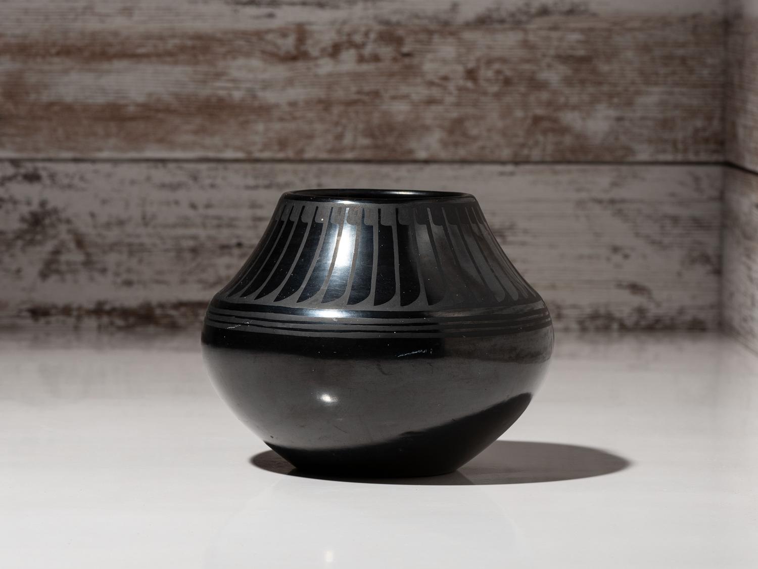 Blackware Pottery Vase, 1943-1954