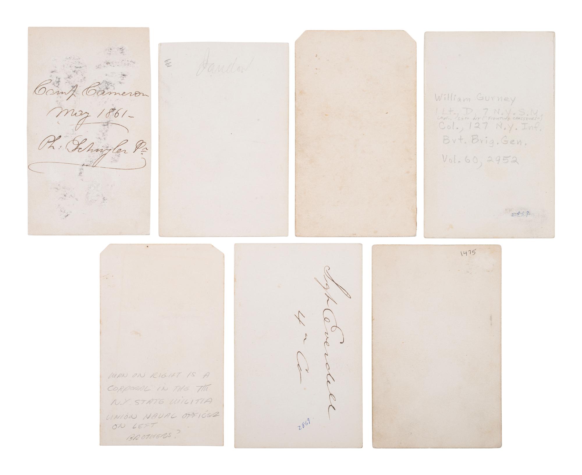 [CIVIL WAR]. A group of 25 CDVs of members of the 7th New York State Militia, incl. Cos. D, E, F, and K.