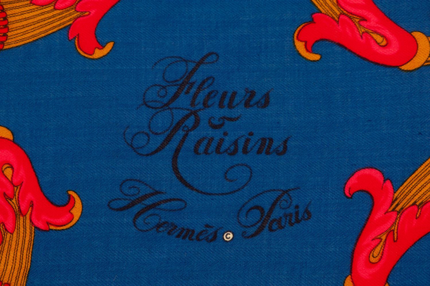 Two Hermès 90cm Silk/Cashmere Scarves