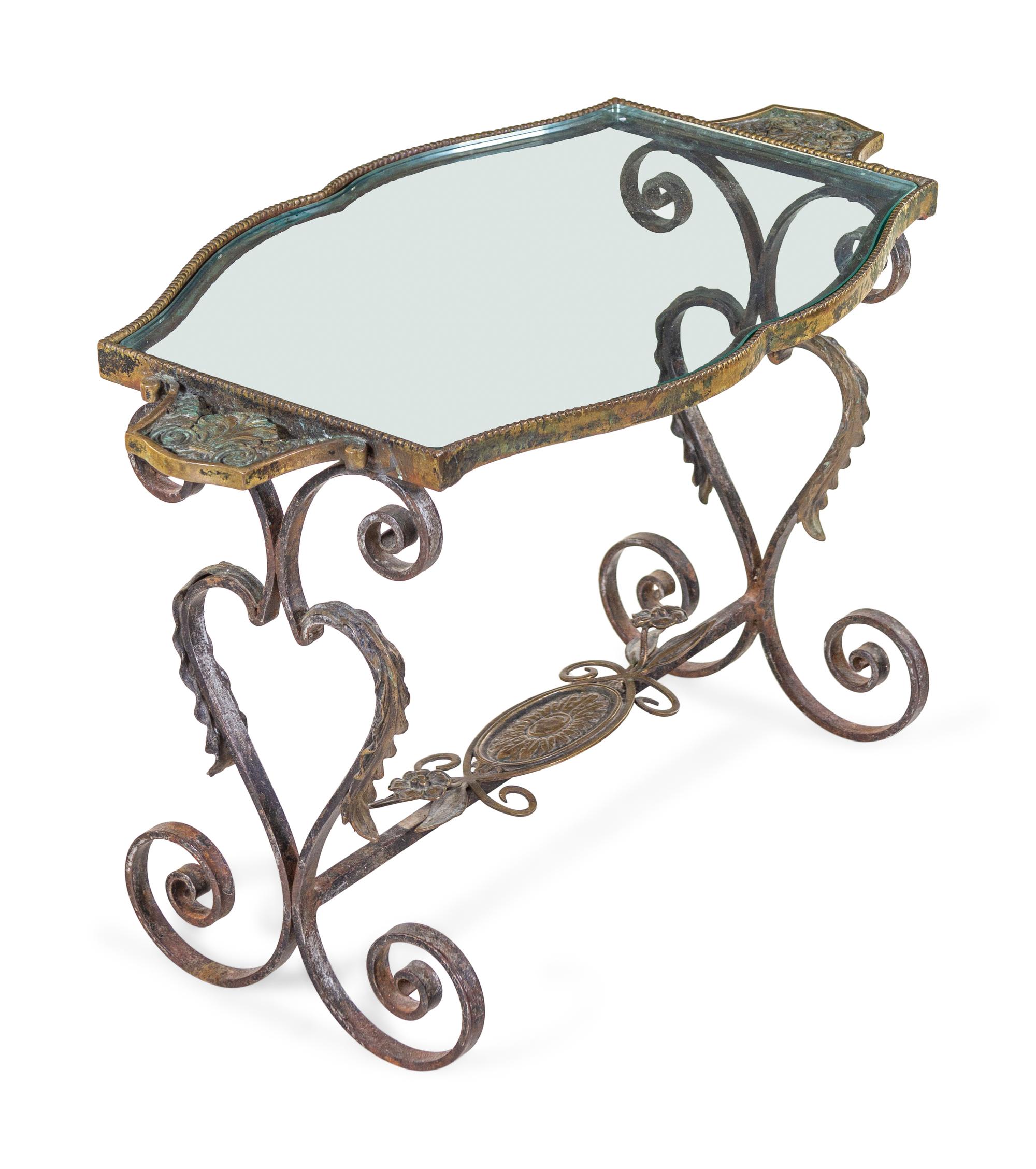 A Continental Bronze Occasional Table