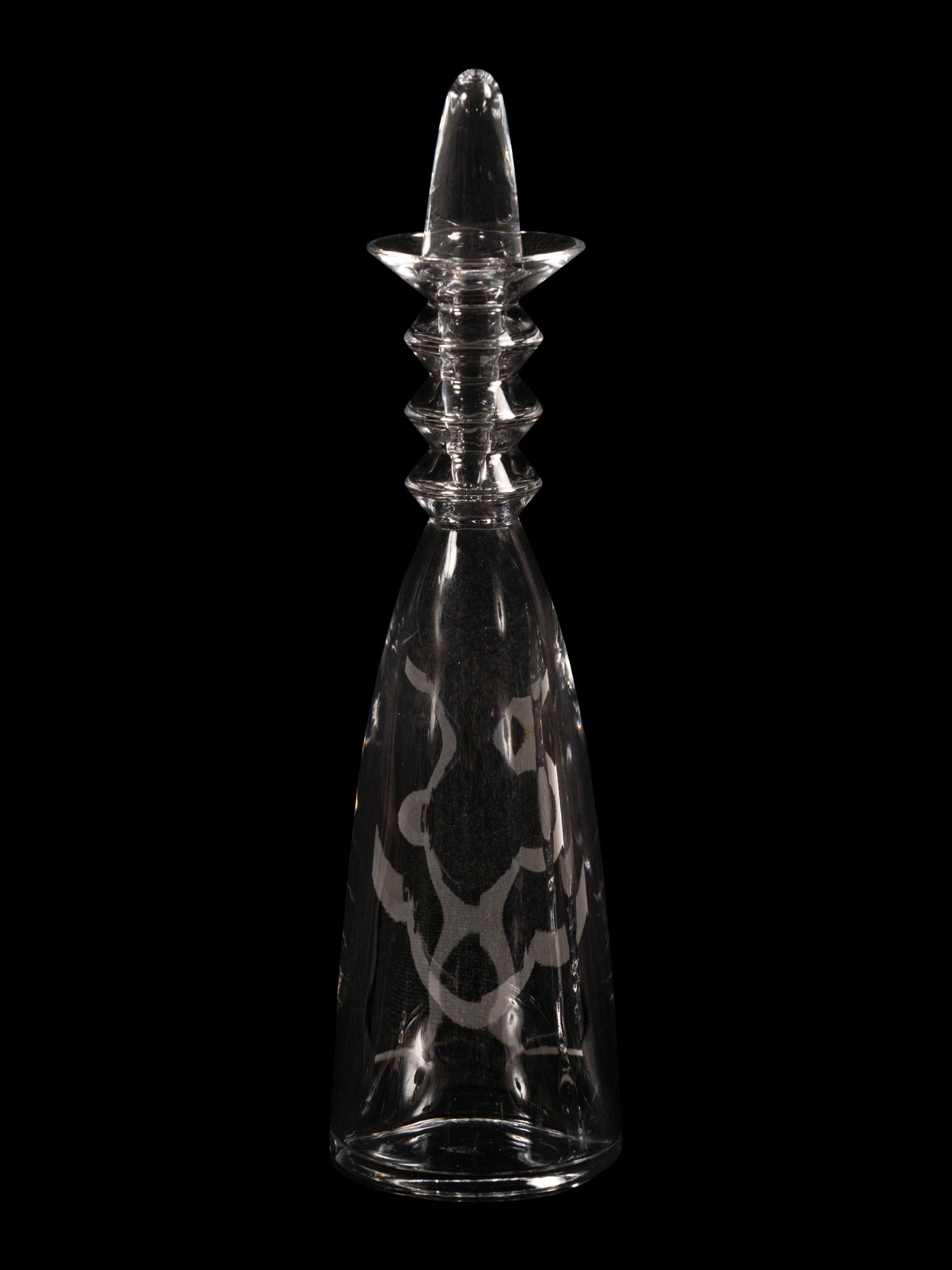 A Baccarat Glass Decanter and Pitcher
