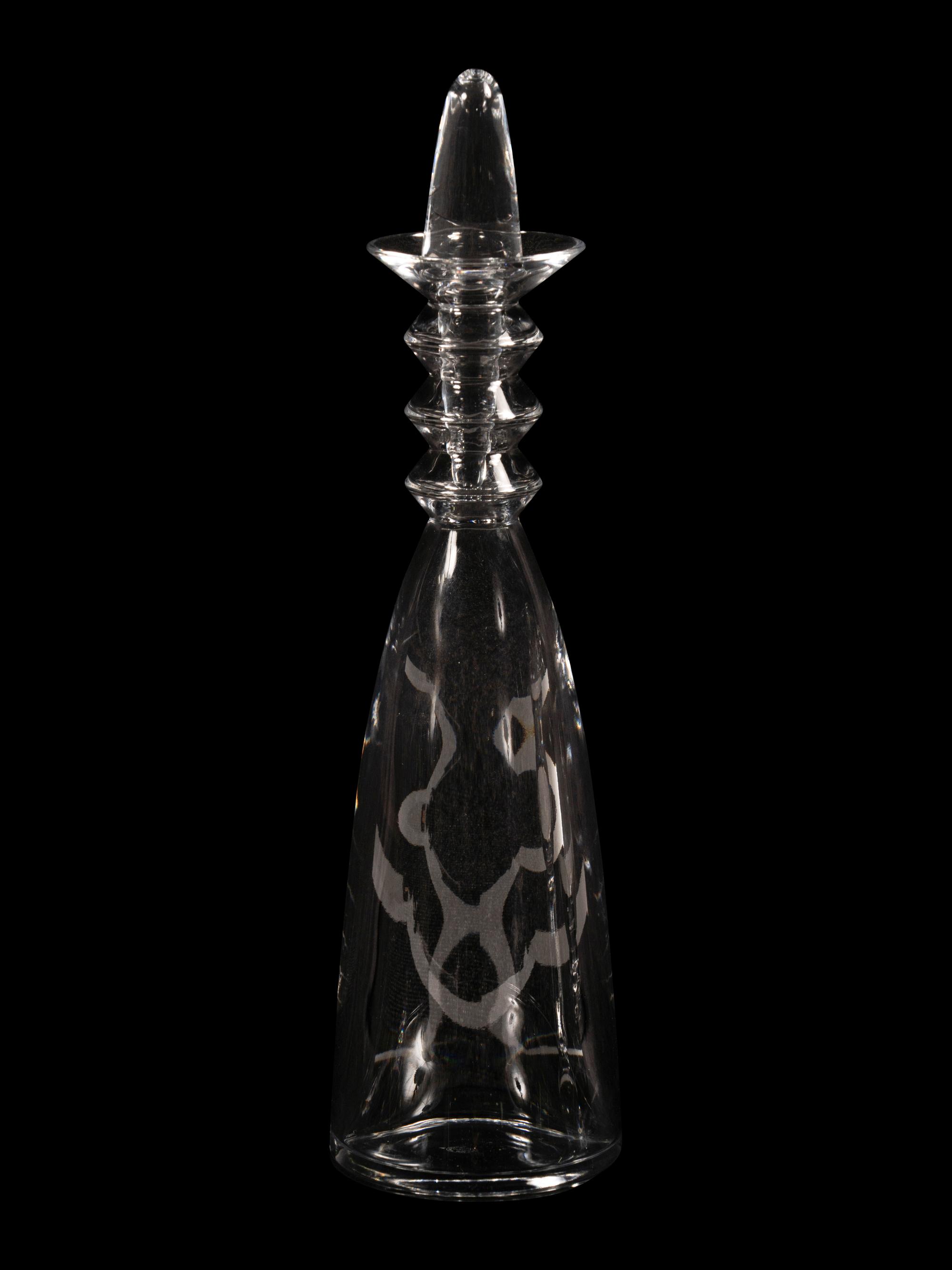 A Baccarat Glass Decanter and Pitcher