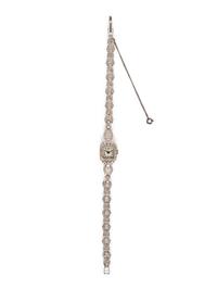 A Platinum, White Gold and Diamond Wristwatch,