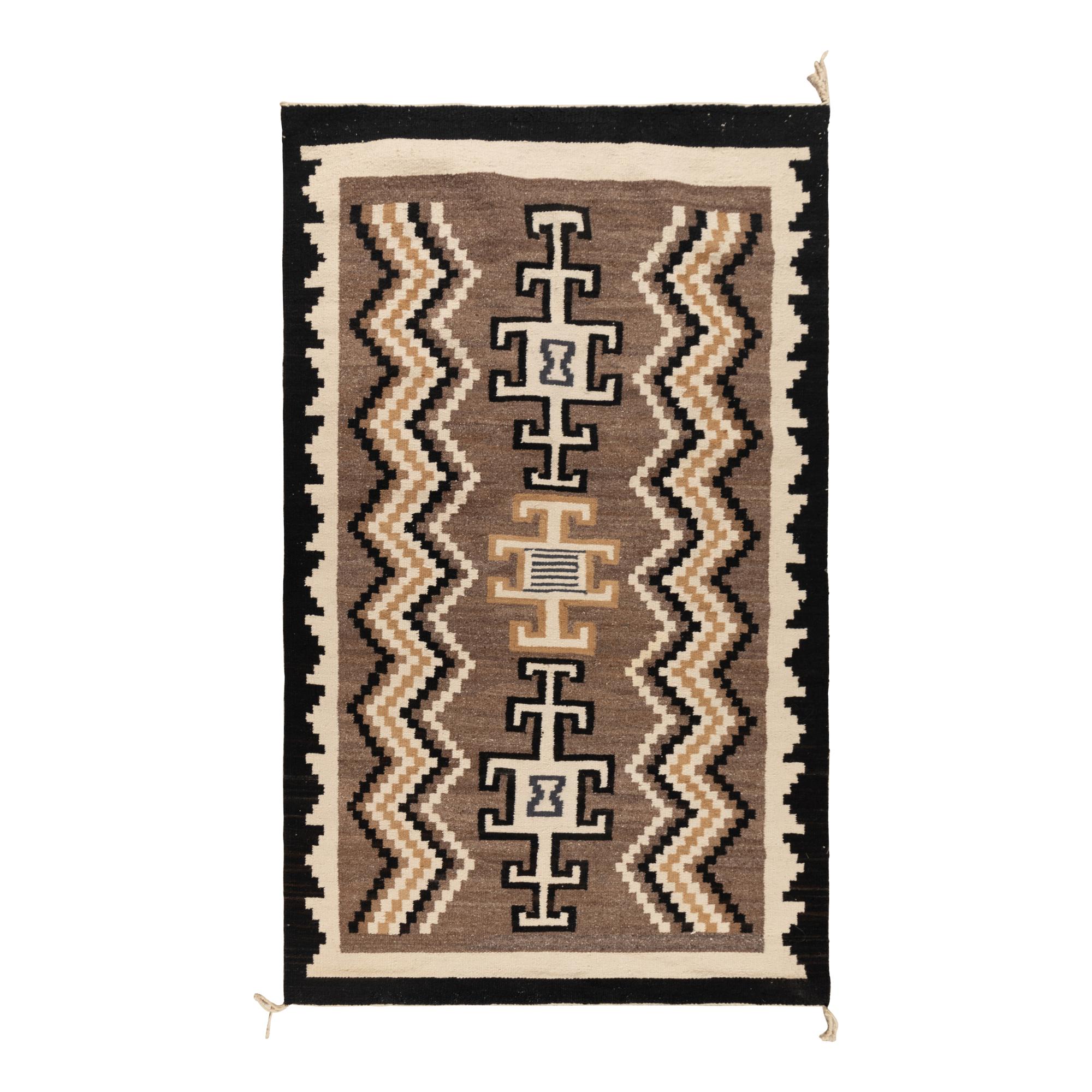 Bessie Yazzie (Diné, 20th century) — Navajo Two Grey Hills [Rug]