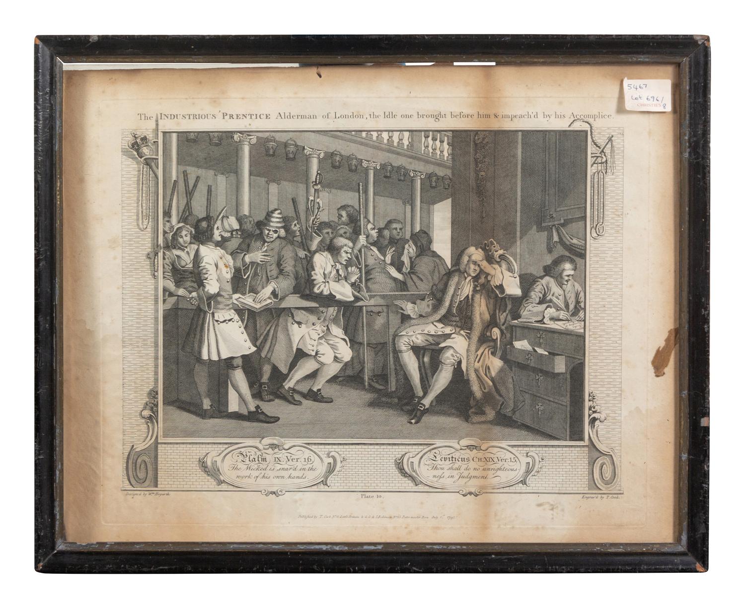 Three Engravings After William Hogarth (English, 1687-1764) and Two Other English Engravings