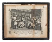 Three Engravings After William Hogarth (English, 1687-1764) and Two Other English Engravings