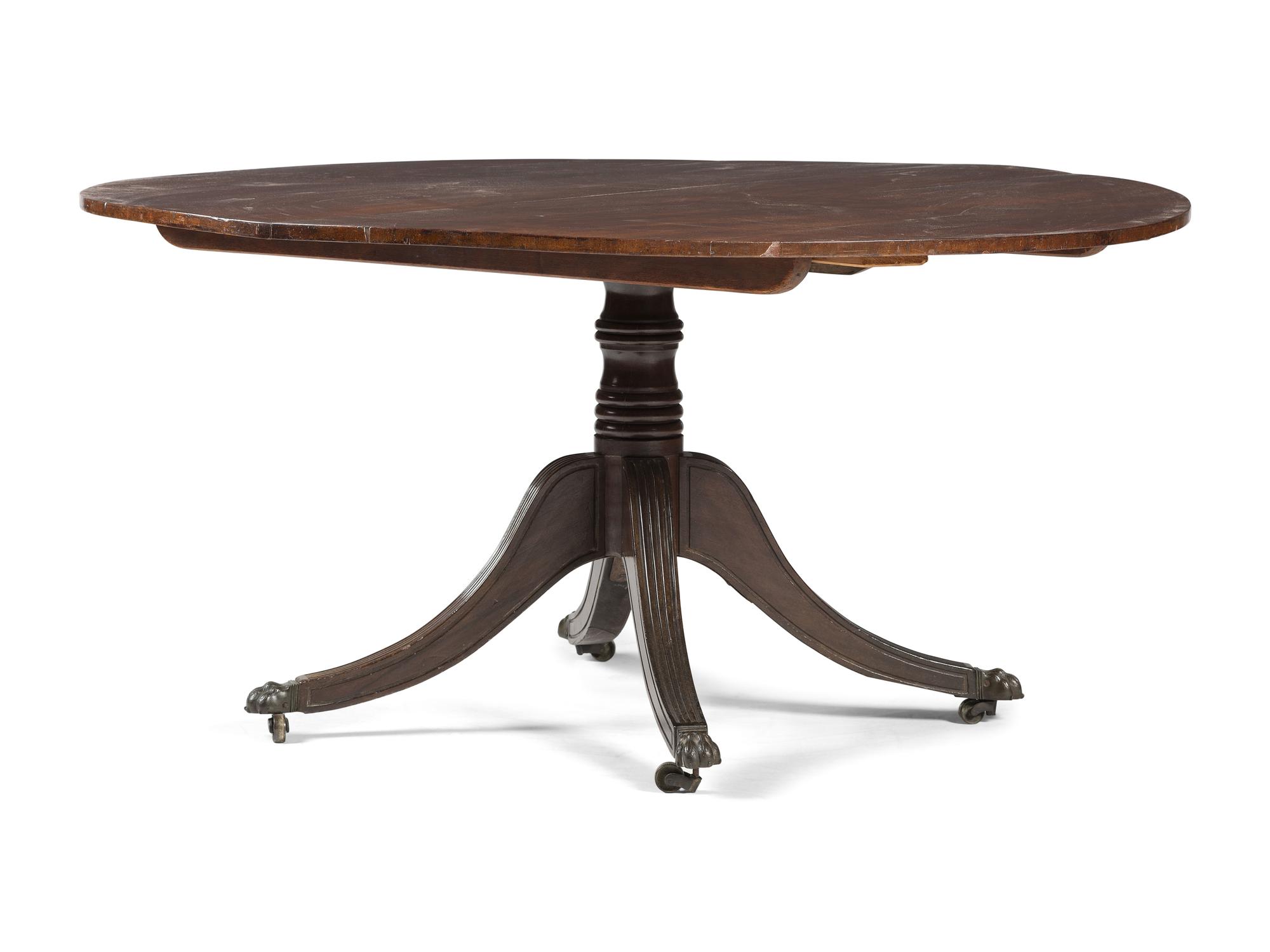 A Regency Mahogany Tilt-Top Breakfast Table