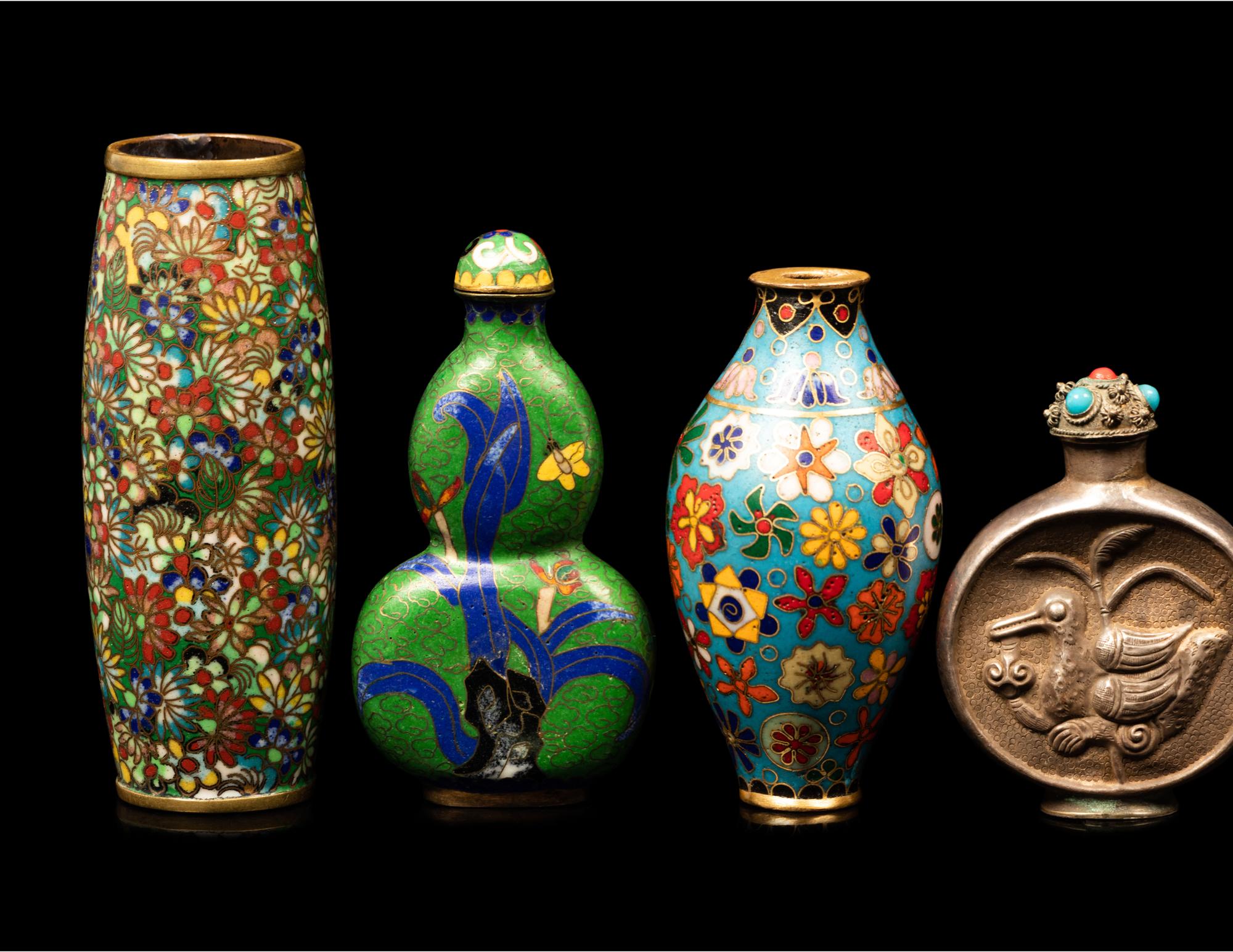 Seven Chinese Snuff Bottles and Miniature Vessels