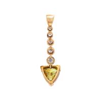 Collection of Sphene, Diamond, and Yellow Gold Jewelry