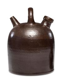 A 'Garfield and Arthur' Presidential Campaign Albany Slip-Glazed Harvest or Field Jug