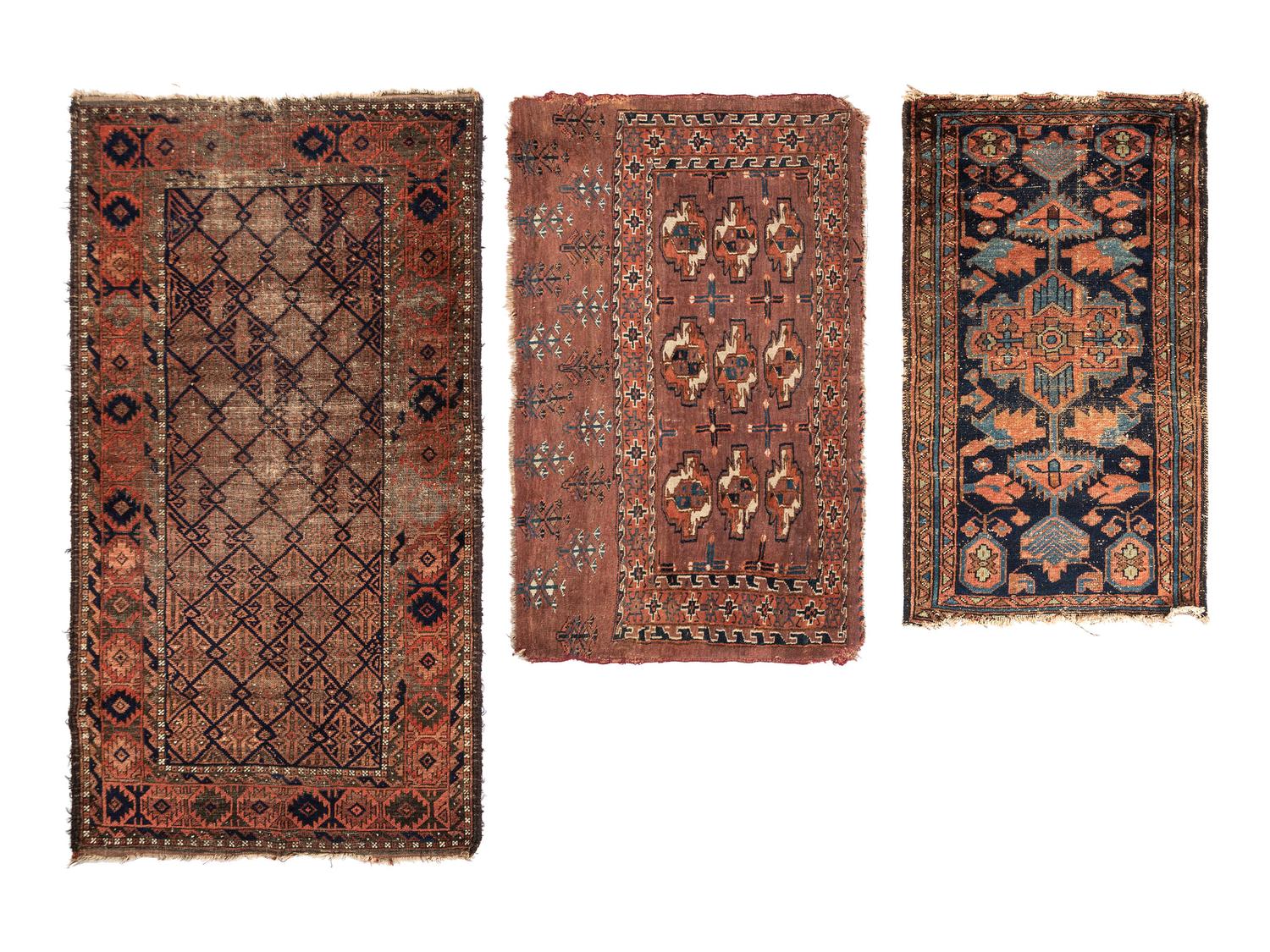 Three Persian Wool Area Rugs