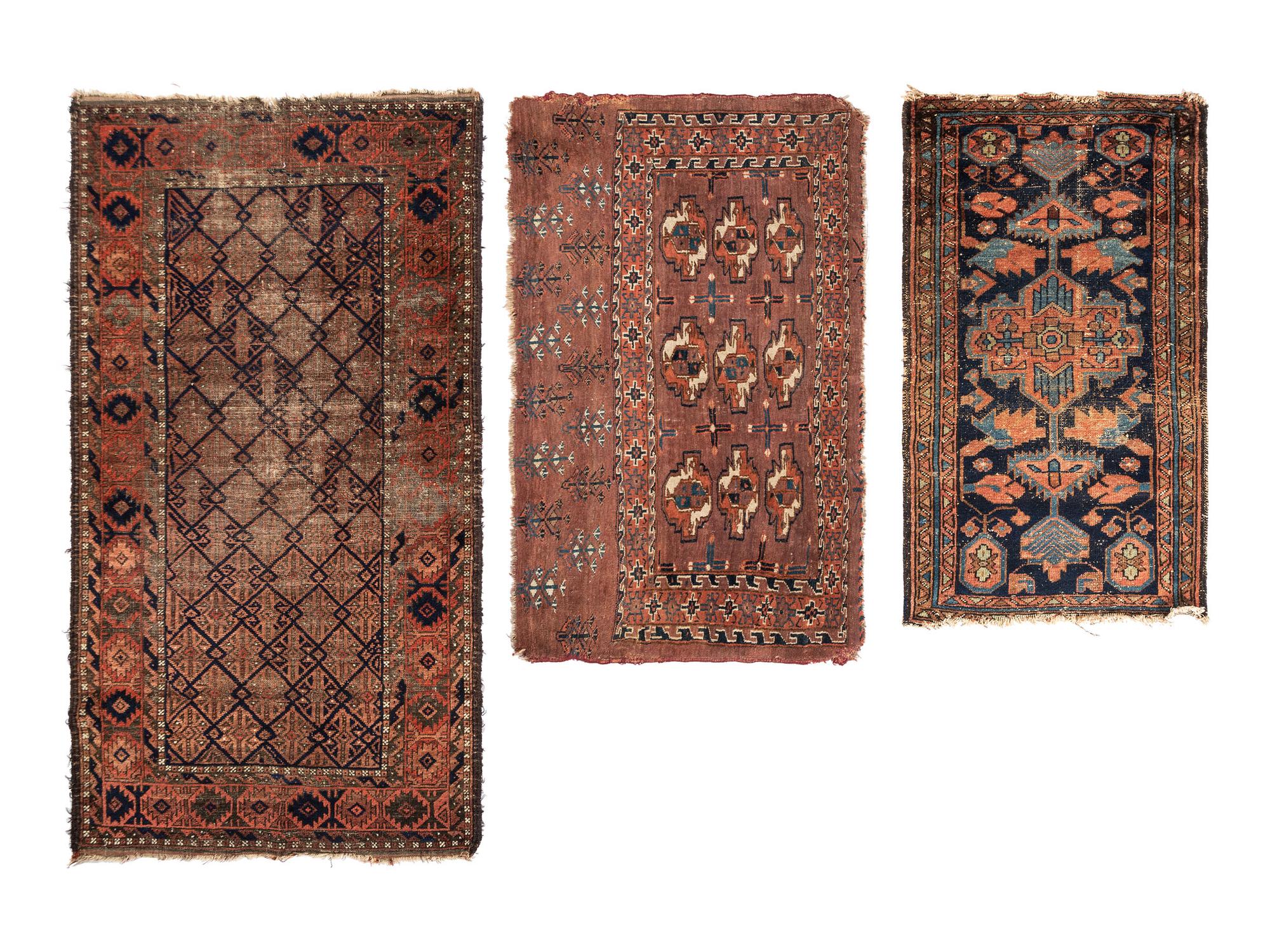Three Persian Wool Area Rugs