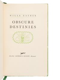 CATHER, Willa (1873-1947). A group of 7 works, SEVERAL SIGNED, comprising: