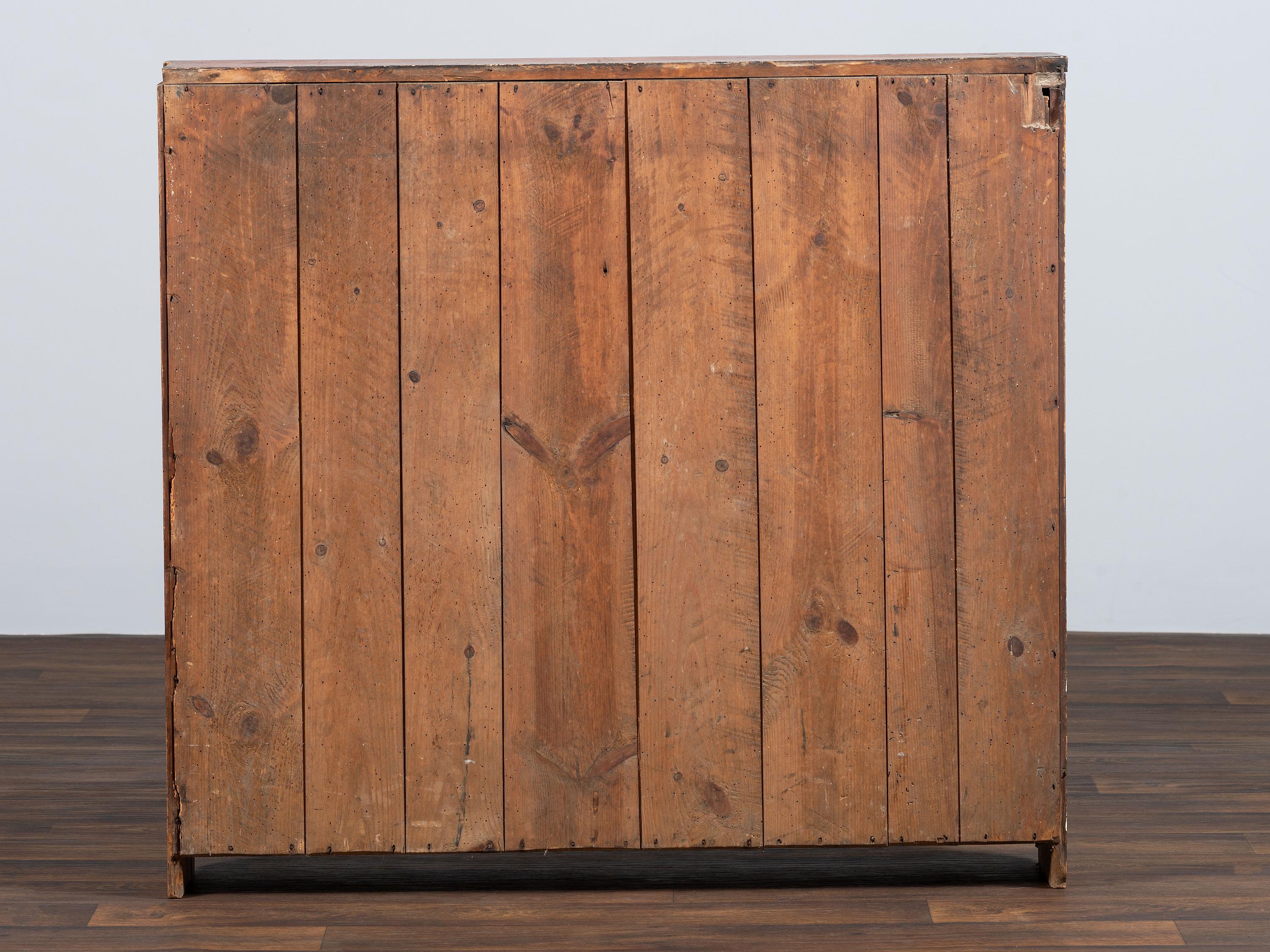 A Country Grain-Painted and Parcel Gilt Pine Apothecary Chest