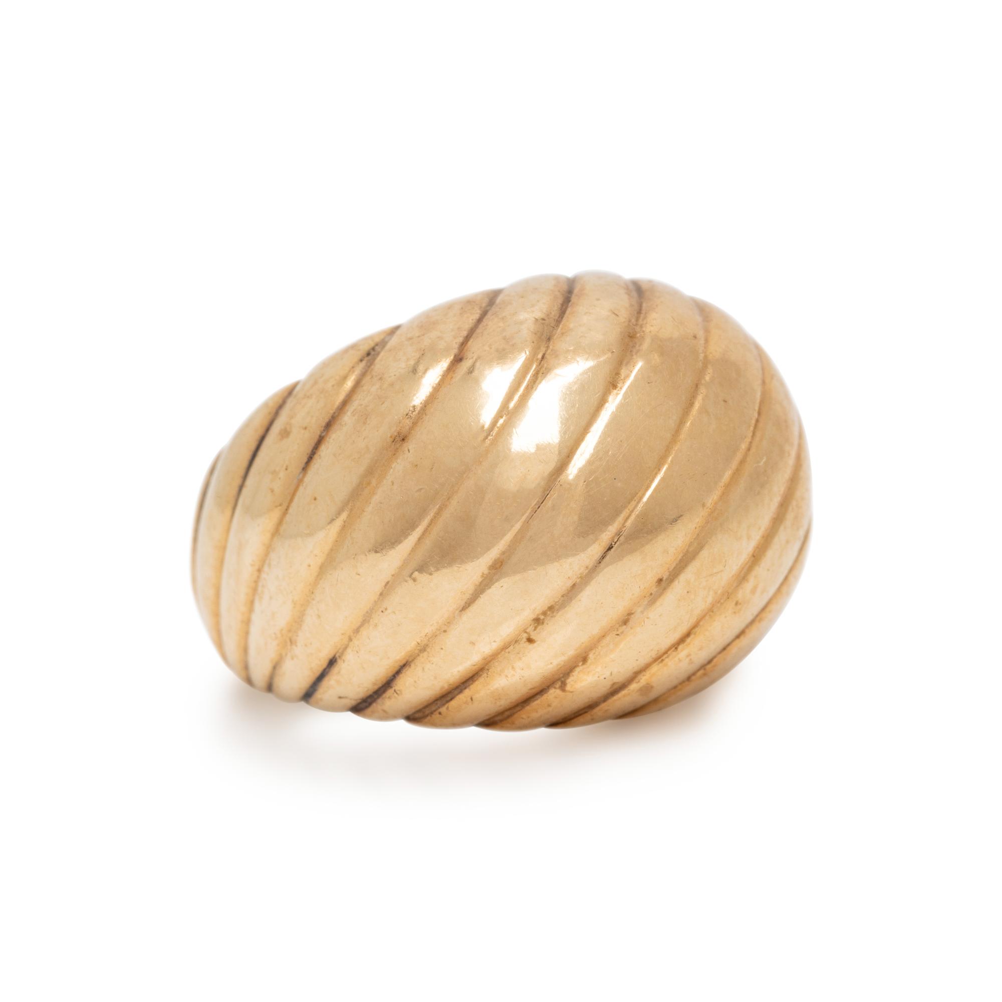 YELLOW GOLD BOMBE RING