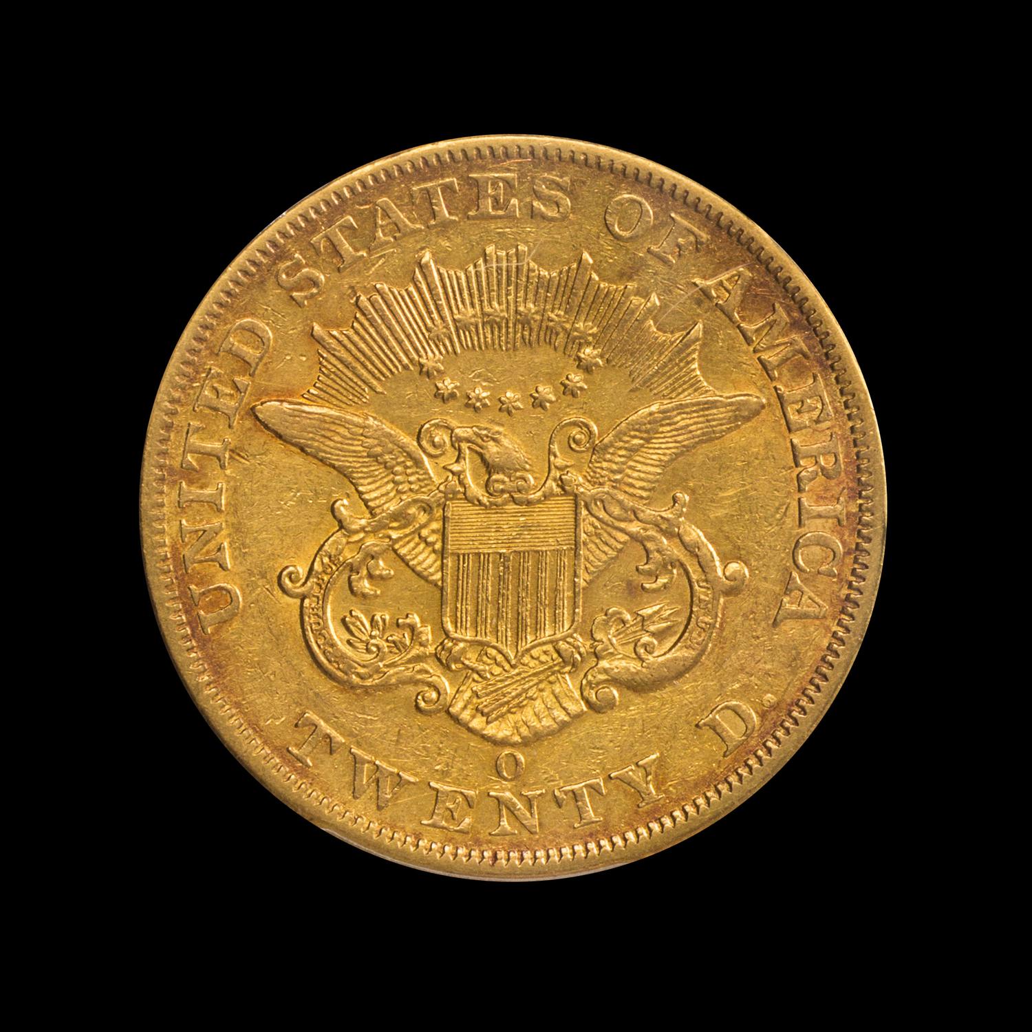 A United States 1852-O Liberty Head $20 Gold Coin