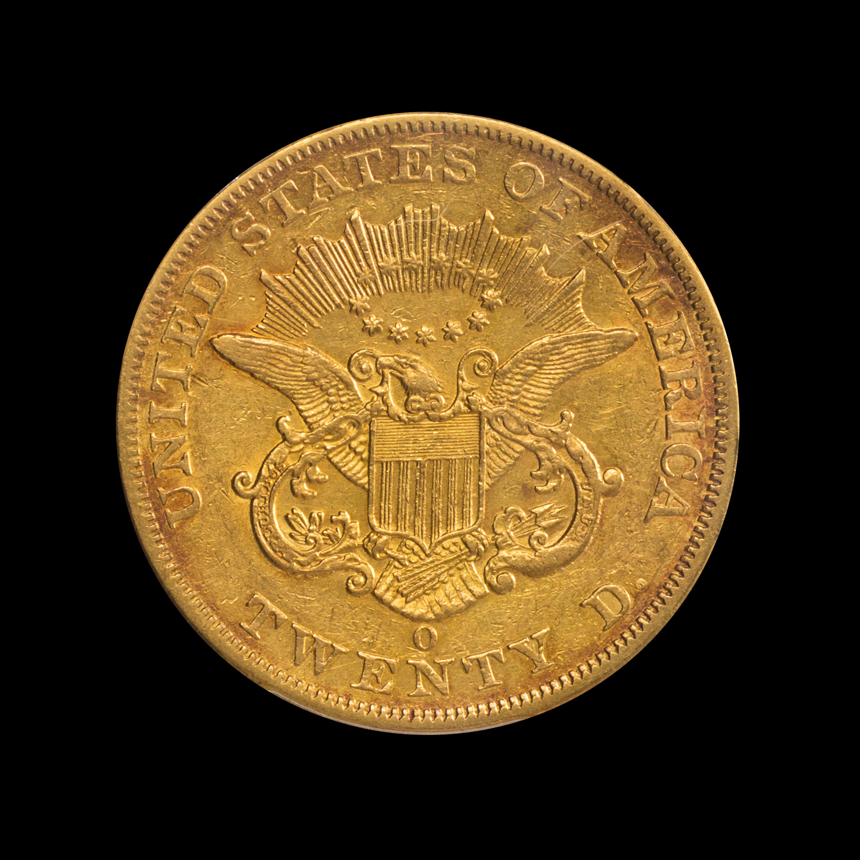 A United States 1852-O Liberty Head $20 Gold Coin