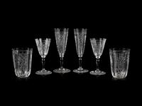 A Group of Six Austrian Cut Glass Drinking Articles