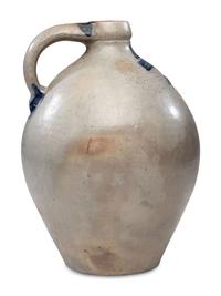 An E.H. Merrill Three-Gallon Stoneware Jug with Applied Eagle