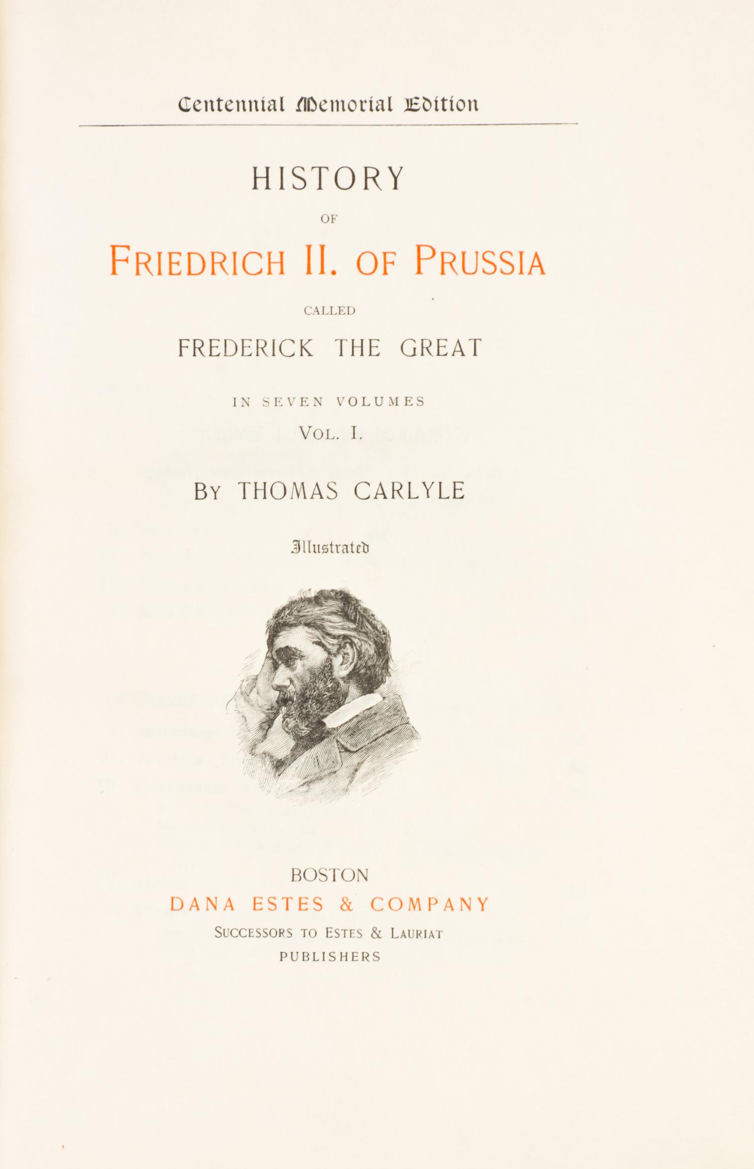 (COLLECTED WORKS) CARLYLE, THOMAS. Works. Boston, n.d. 26 vols.