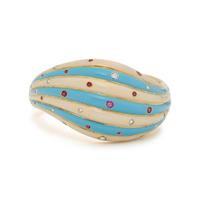 SPAULDING & CO., GUILLOCHÉ ENAMEL, DIAMOND AND RUBY PARURE