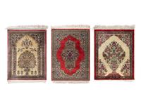Three Qum Silk Mats