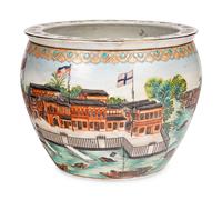 A Chinese Export Porcelain Jardinière