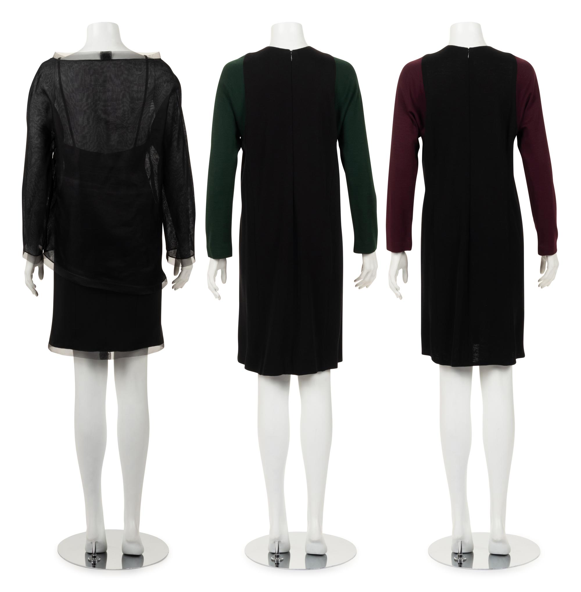 Three Geoffrey Beene Items: Two Dresses and One Top, 1990s
