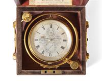A brass and mahogany marine chronometer, Bliss & Creighton, New York, NY, retailed by Geary & Weale, Baltimore, MD, circa 1850s