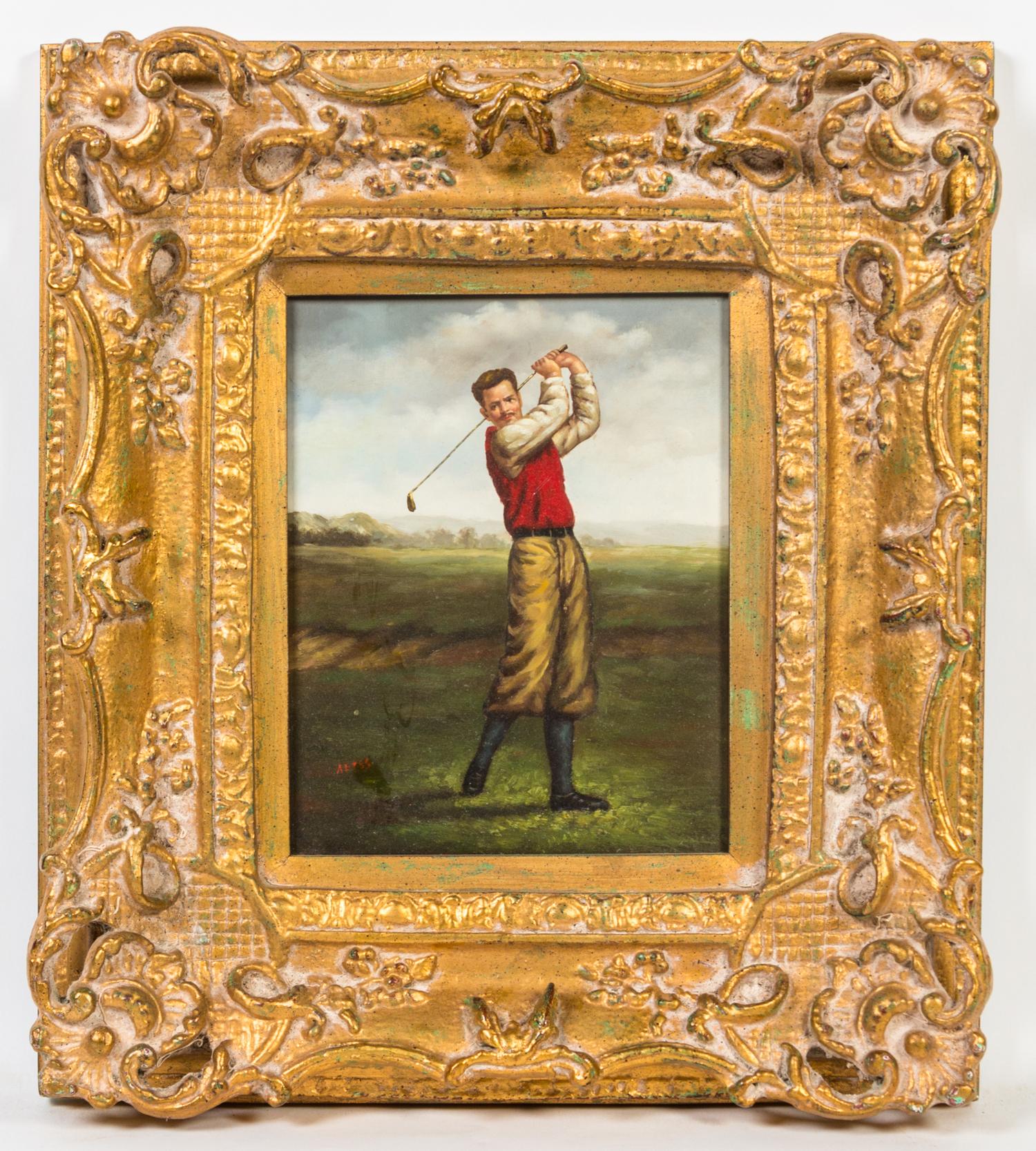 Artist Unknown, (20th century), Golfers (a pair of works)