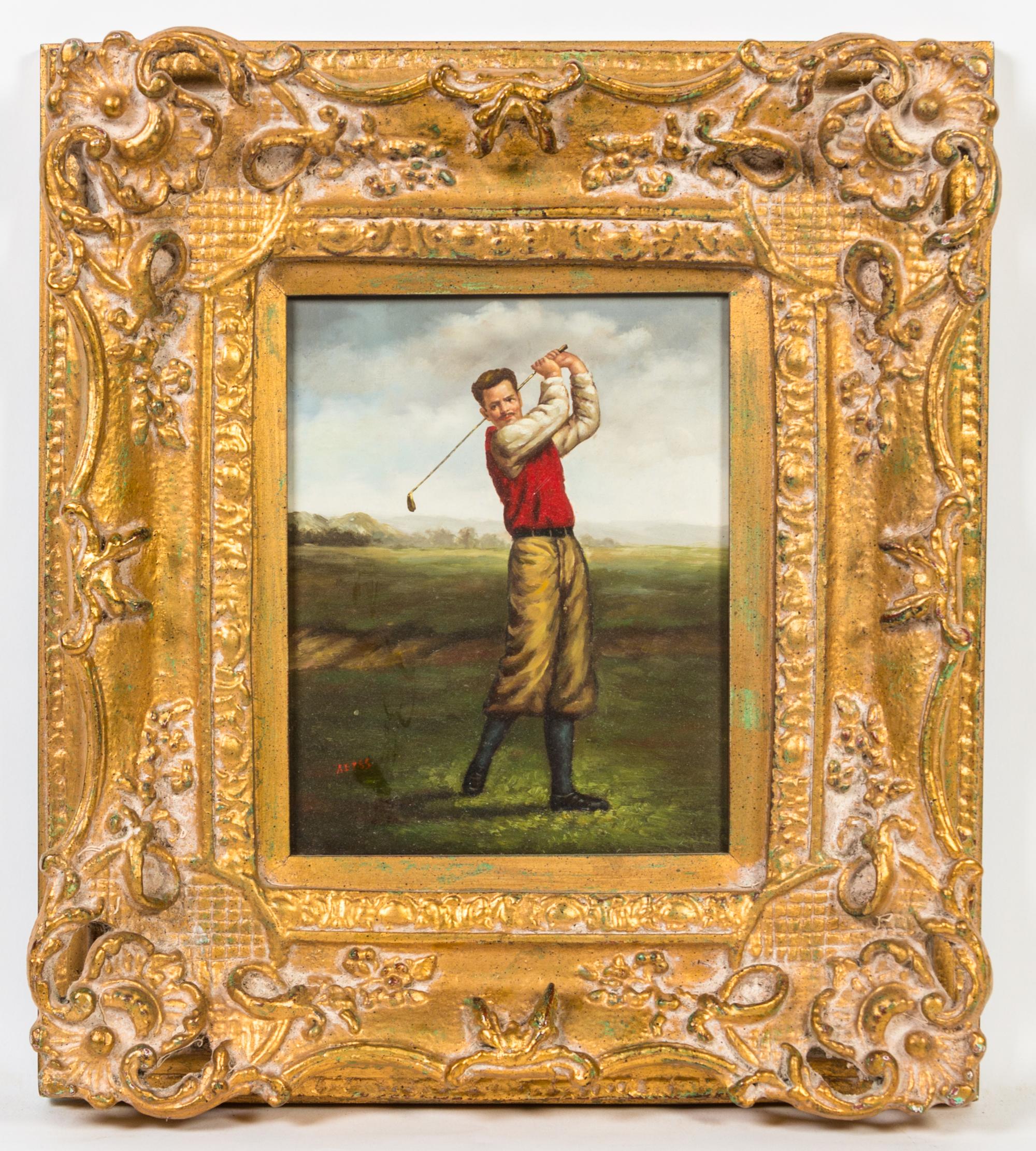 Artist Unknown, (20th century), Golfers (a pair of works)