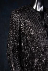 Chado Ralph Rucci Braided and Woven Leather Jacket