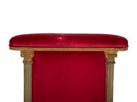 A Pair of Louis XVI Style Painted and Parcel Gilt Chauffeuses
