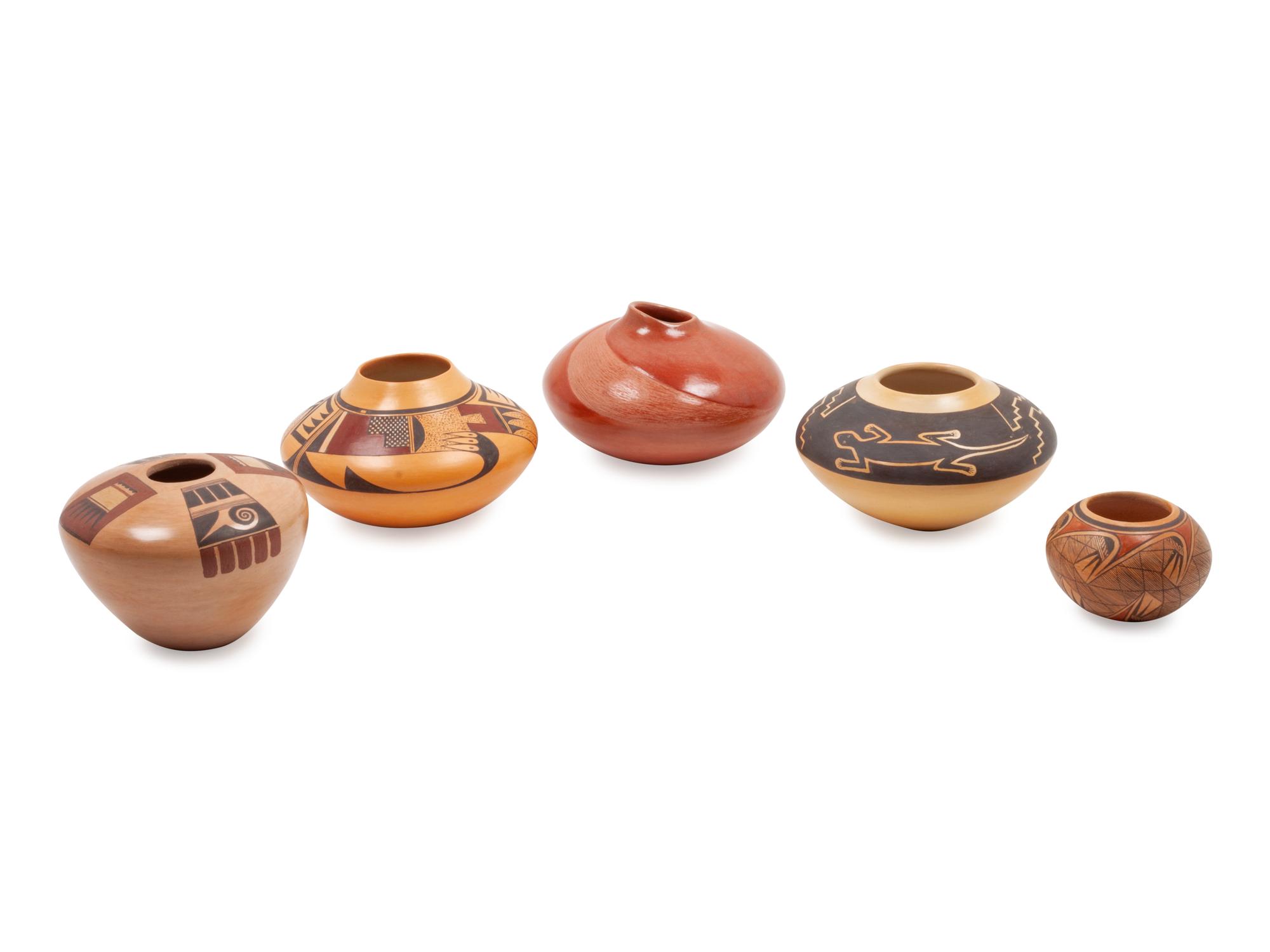 Group of Five Pots