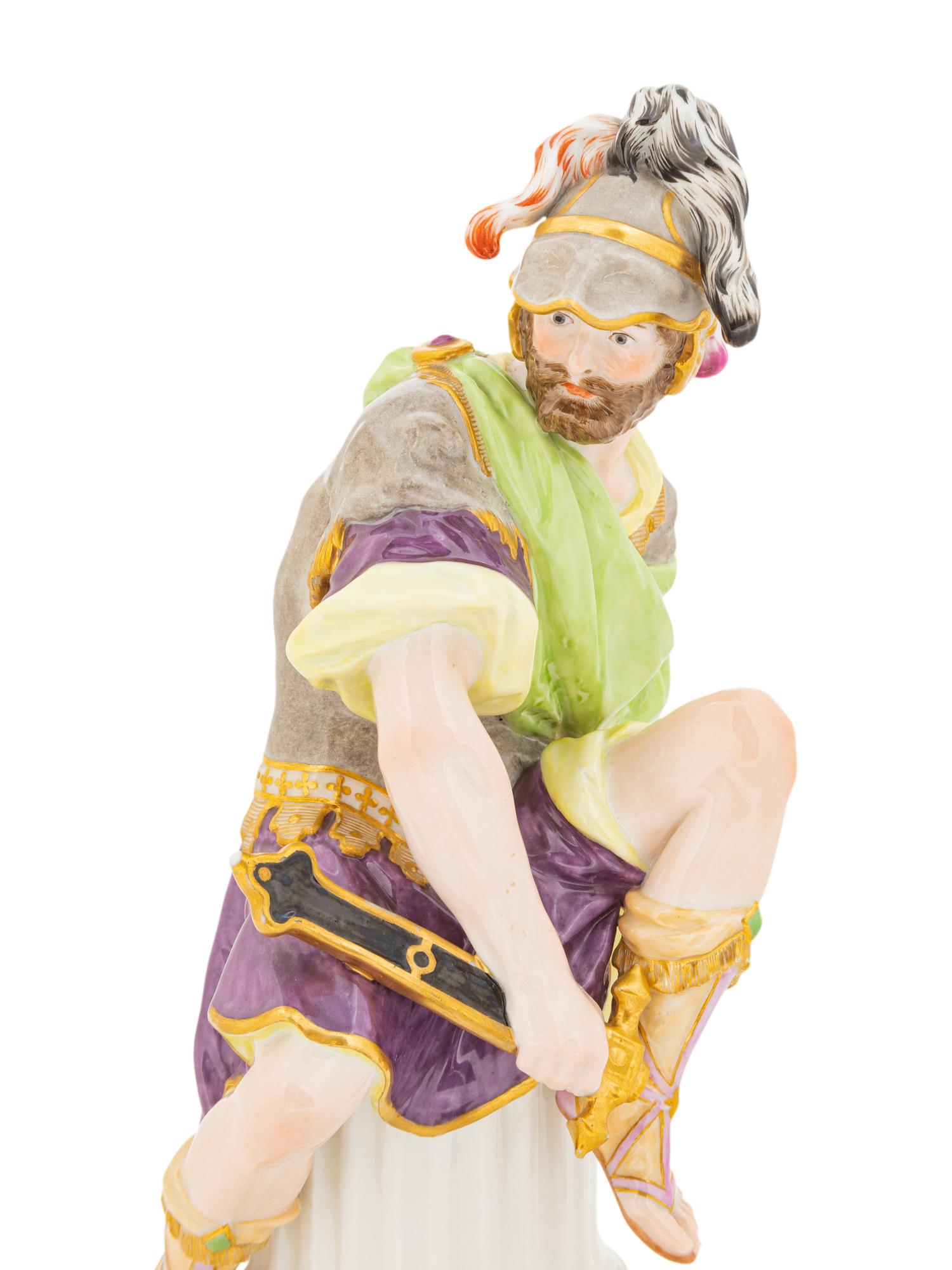 A Berlin (K.P.M.) Porcelain Figure of a Roman Soldier