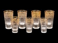 A Set of Thirty-Two Gilt-Decorated Glassware