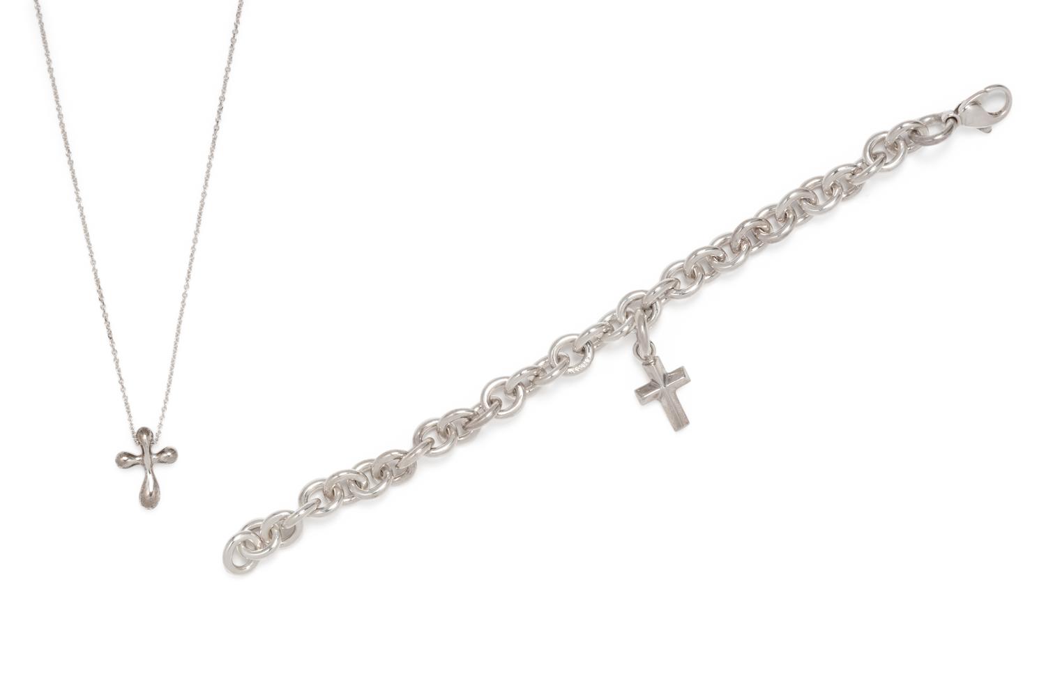 TIFFANY & CO., STERLING SILVER CROSS SET
