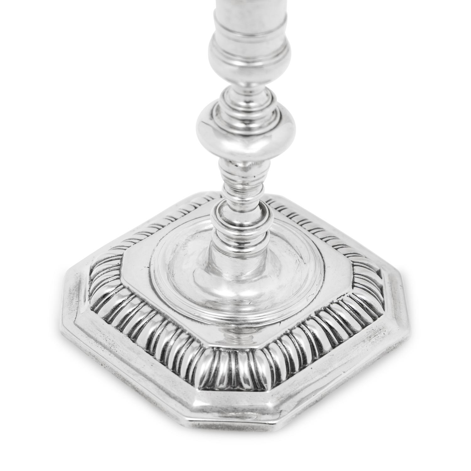 A William III Britannia Silver Taper Stick