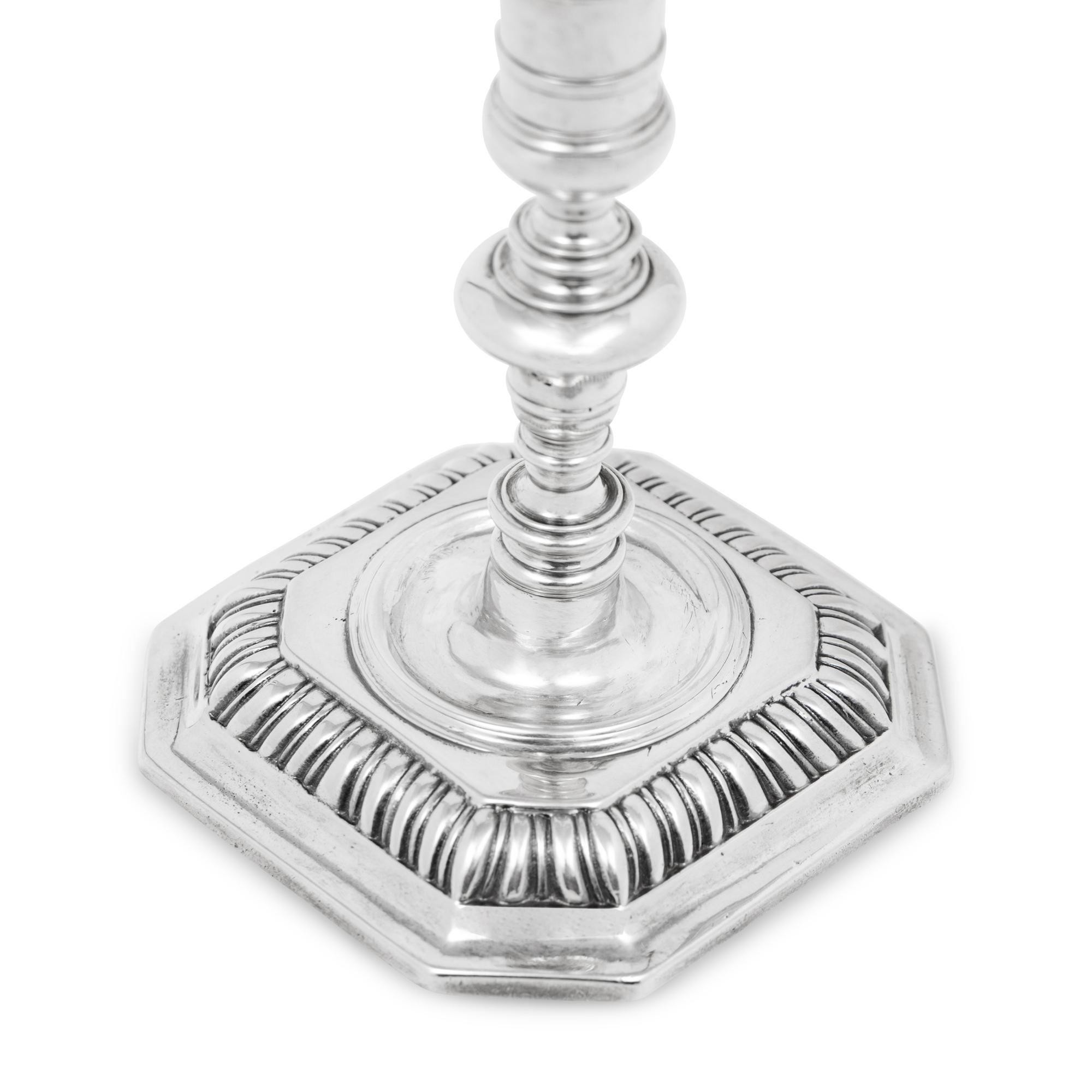 A William III Britannia Silver Taper Stick