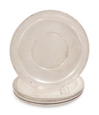 A Set of Eight American Silver Dinner Plates