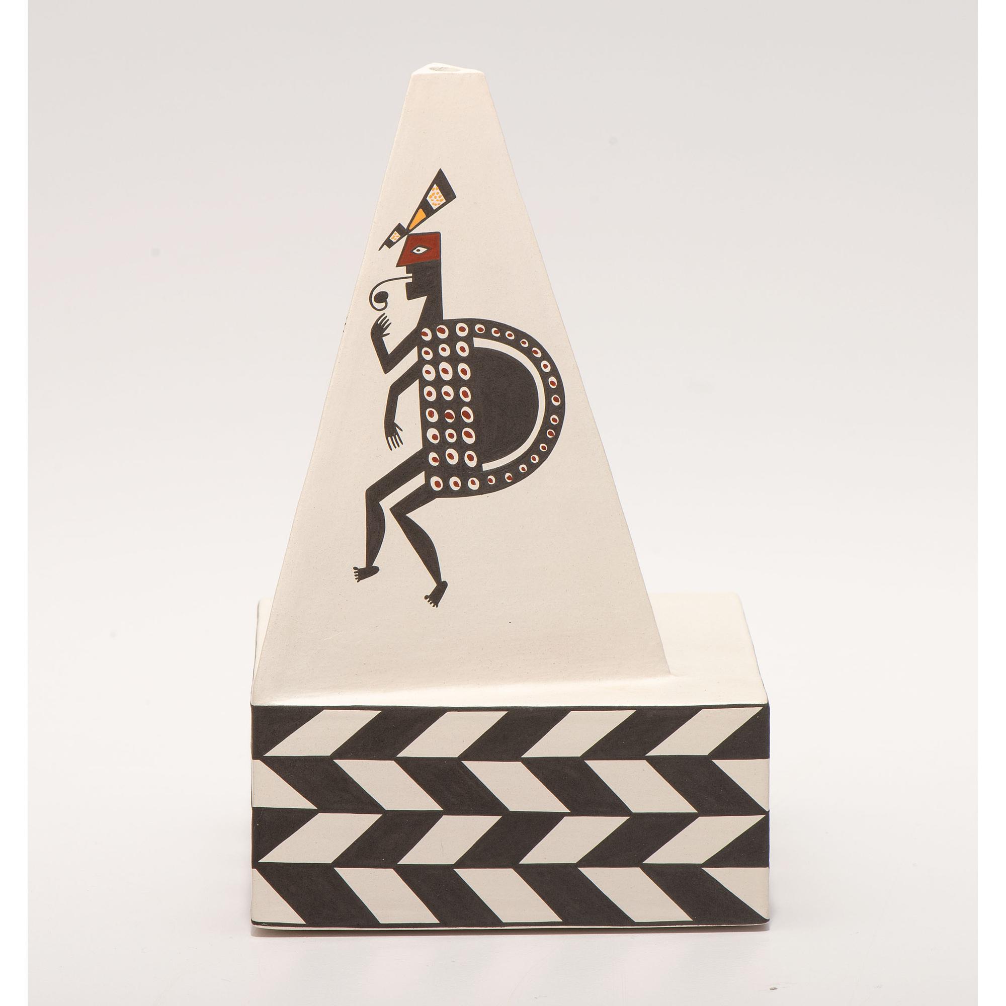 Pottery Pyramid, with Mimbres Elements