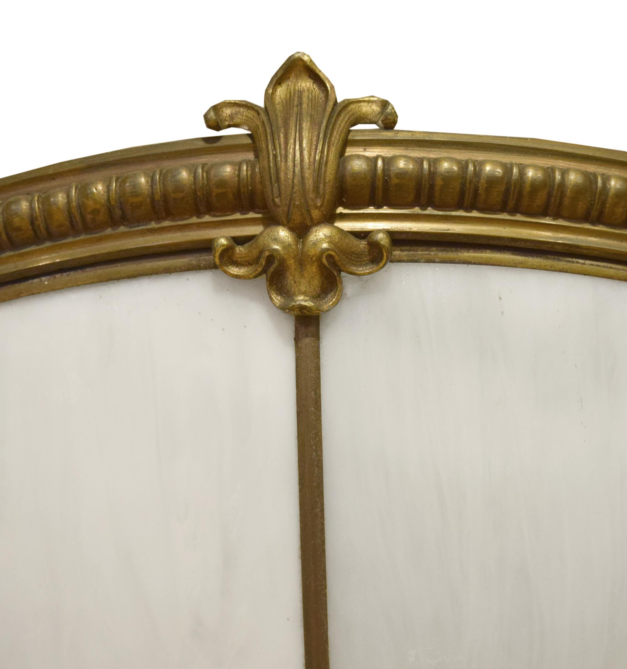 A Set of Four Bronze and Glass Chandeliers 24" W x 24" D x 44" H — United States, Circa 1920