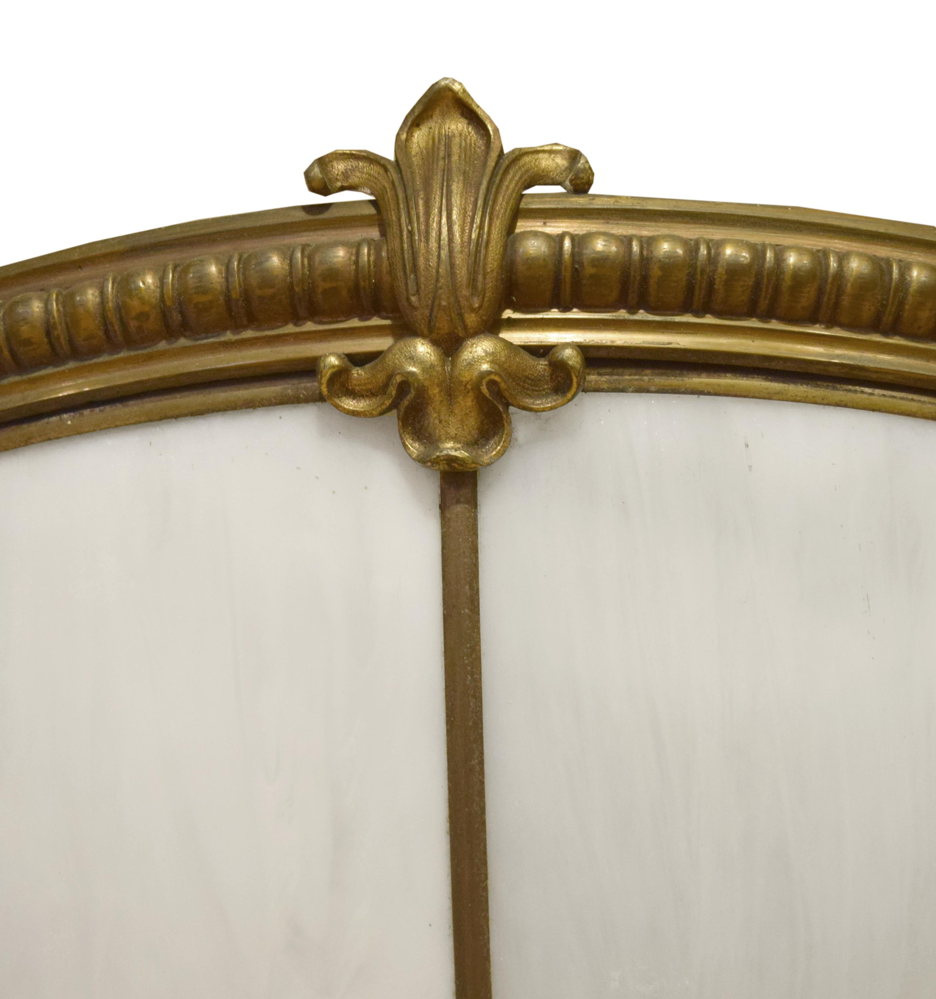 A Set of Four Bronze and Glass Chandeliers 24" W x 24" D x 44" H — United States, Circa 1920