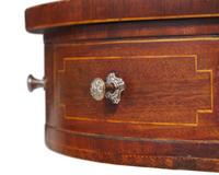 A small Regency inlaid mahogany drum table, circa 1820