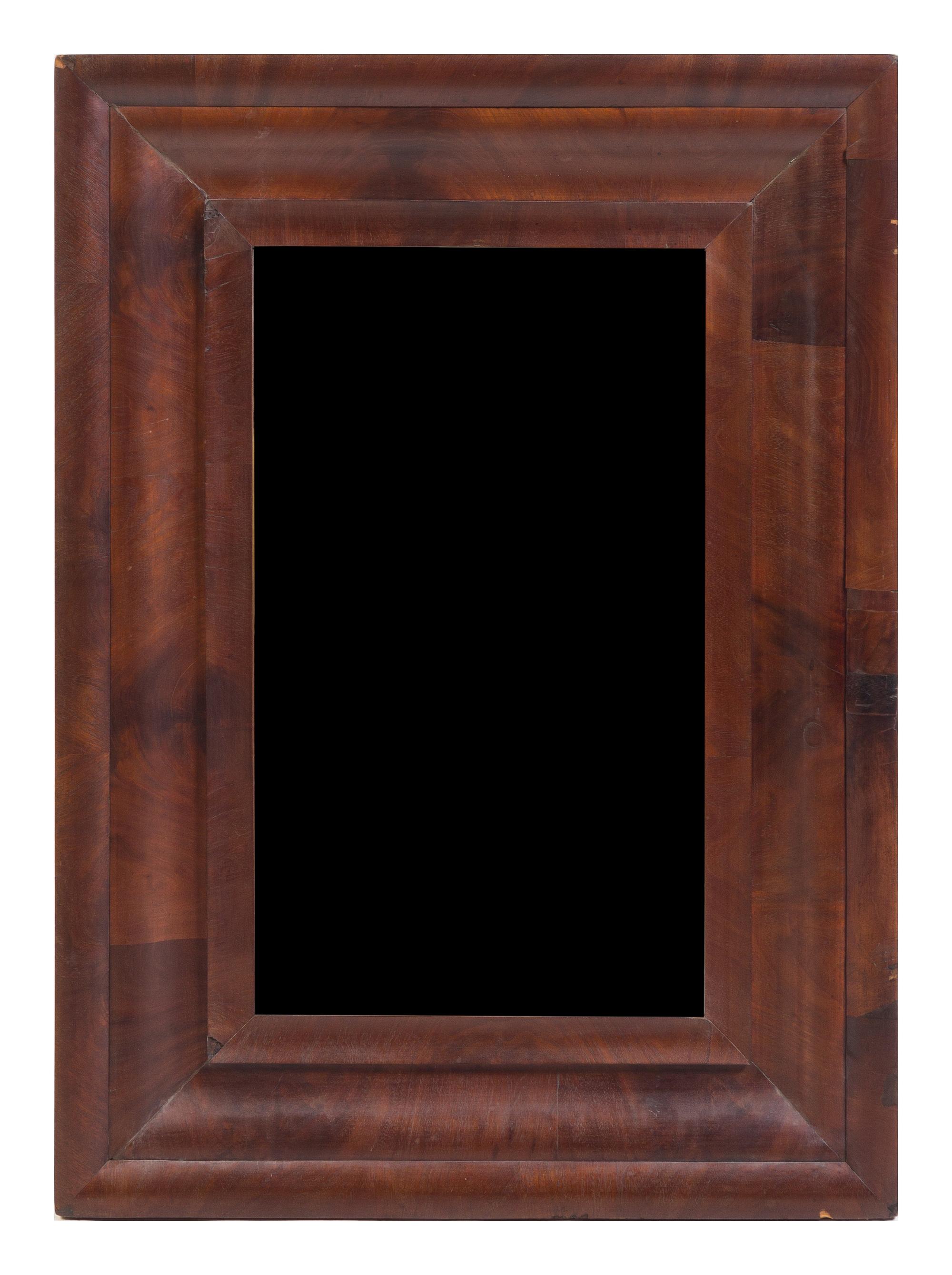 An American Empire Mahogany Mirror Height 32 1/2 x width 23 1/2 inches. — 19TH CENTURY